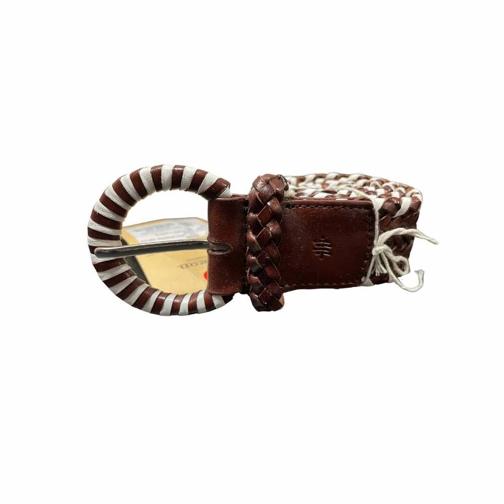 NEW DRAGON DIFFUSION women's handwoven belt in bruciato white
